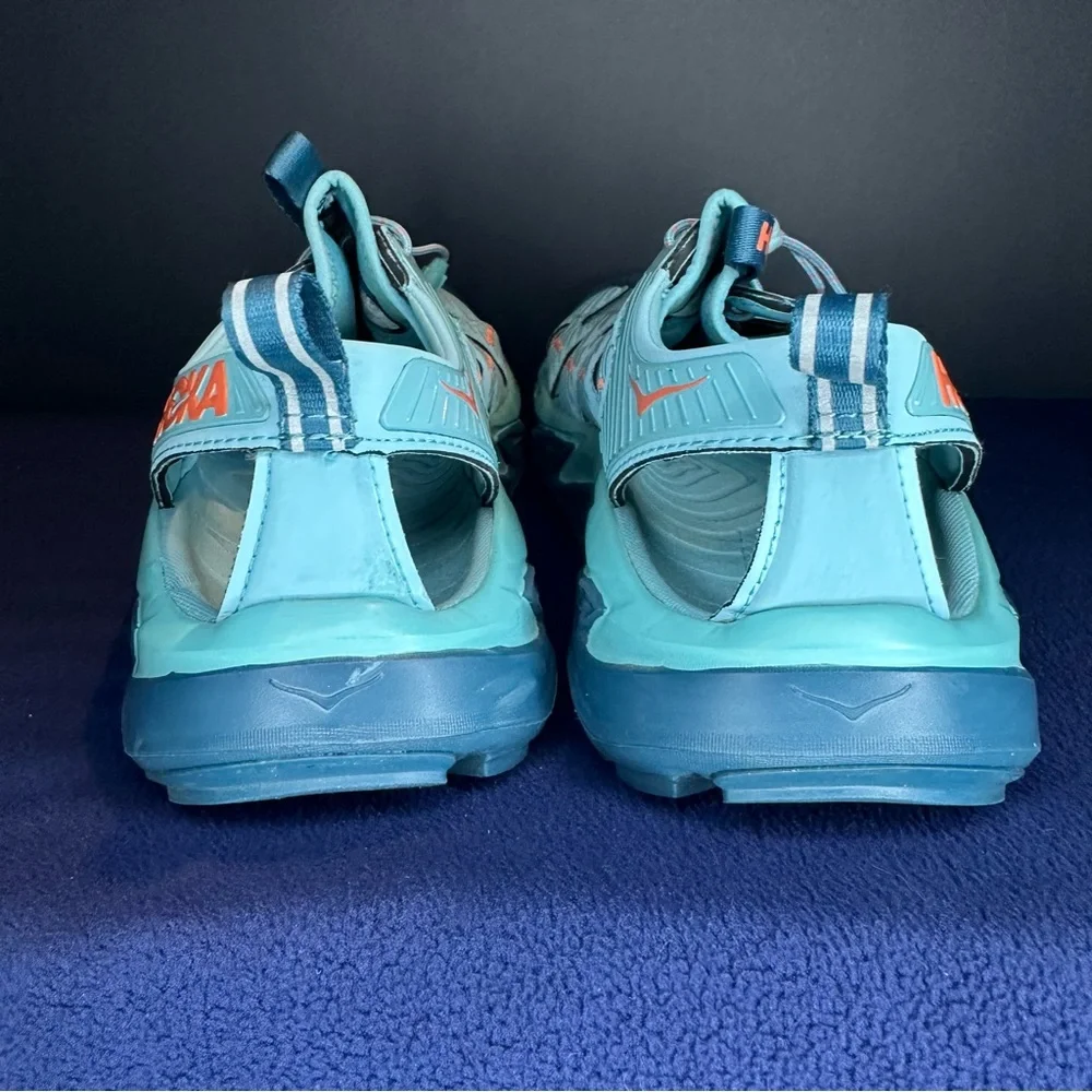 Hoka One One Teal and Orange Women's Hiking Sandals - Picture 2 of 7